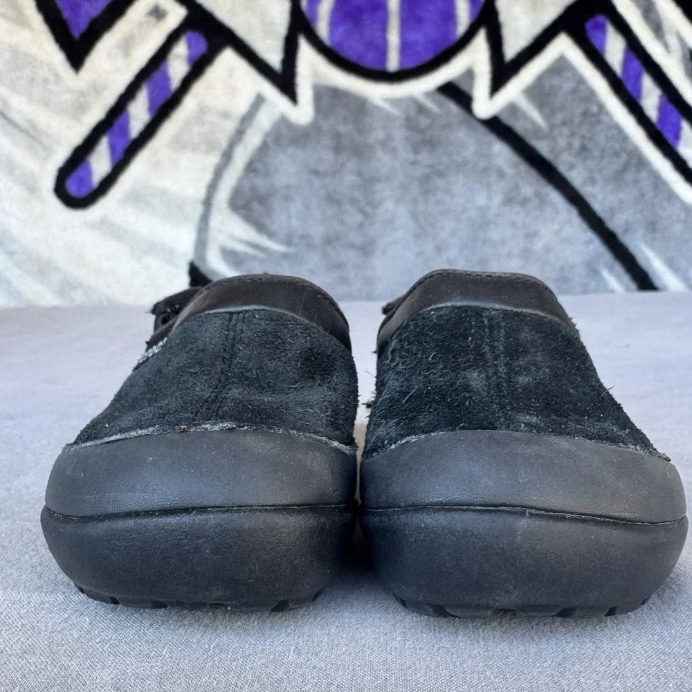 Size‎ 4c - Crocs Dawson BLACK Suede Faux Fur Lined Slip On Shoes TODDLER